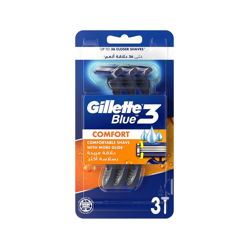 خود تراش ژیلت مدل  Blue3 Comfort New بسته 3 عددی