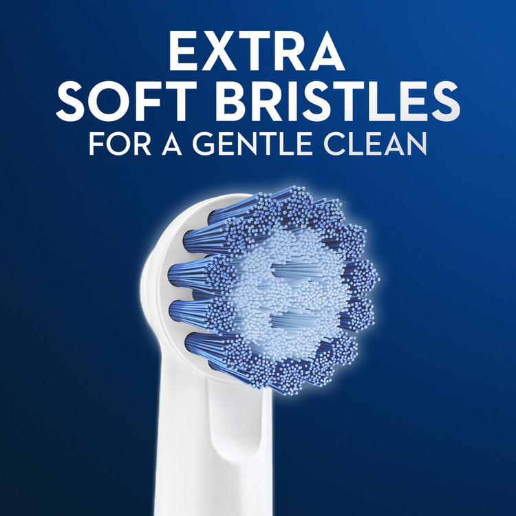 سری یدک مسواک برقی اورال-بی مدل Sensitive Clean بسته 4 عددی