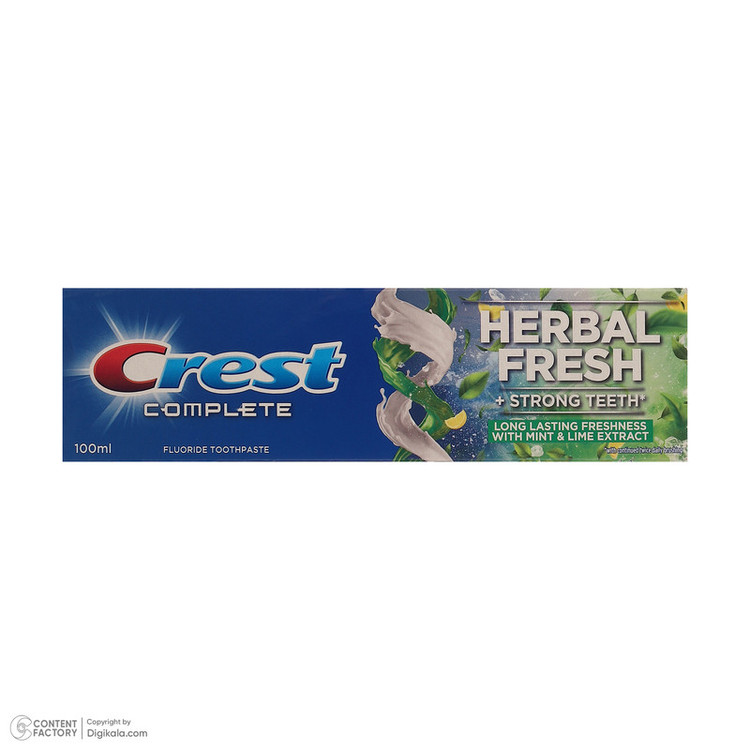 خمیر دندان کاهش دهنده پلاک دندان کرست مدل HERBAL FRESH حجم 100 میلیلیتر