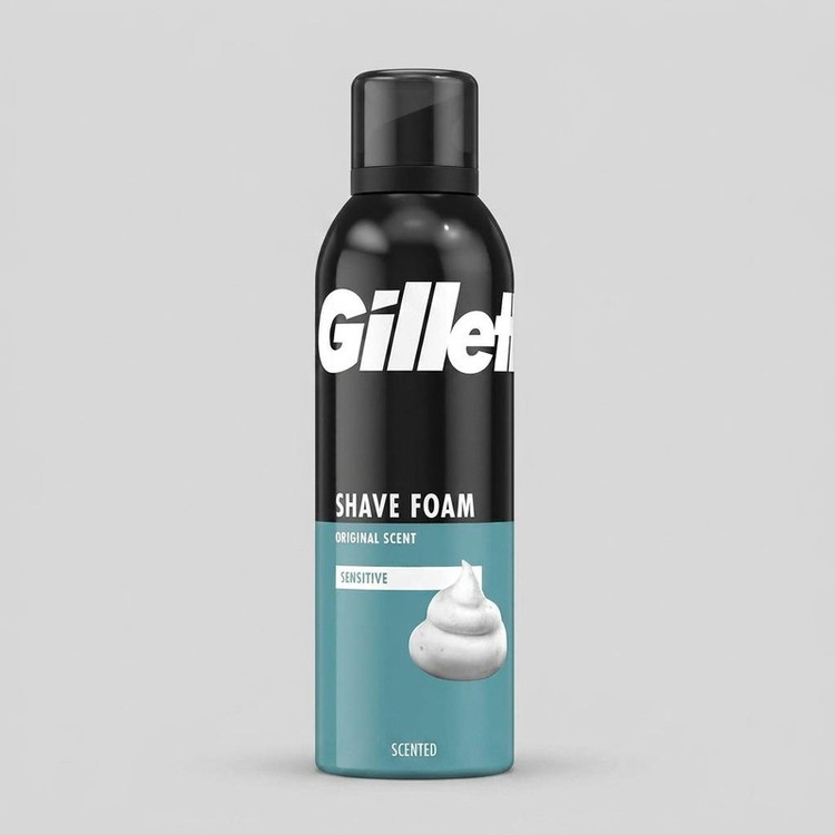 فوم اصلاح ژیلت مدل Original Scent Sensitive حجم 200 میلی لیتر