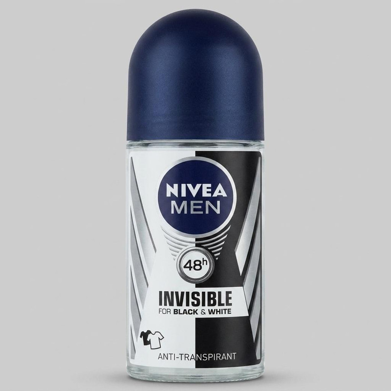 رول ضد تعریق مردانه نیوآ مدل Invisible Black And White حجم 50 میلی لیتر