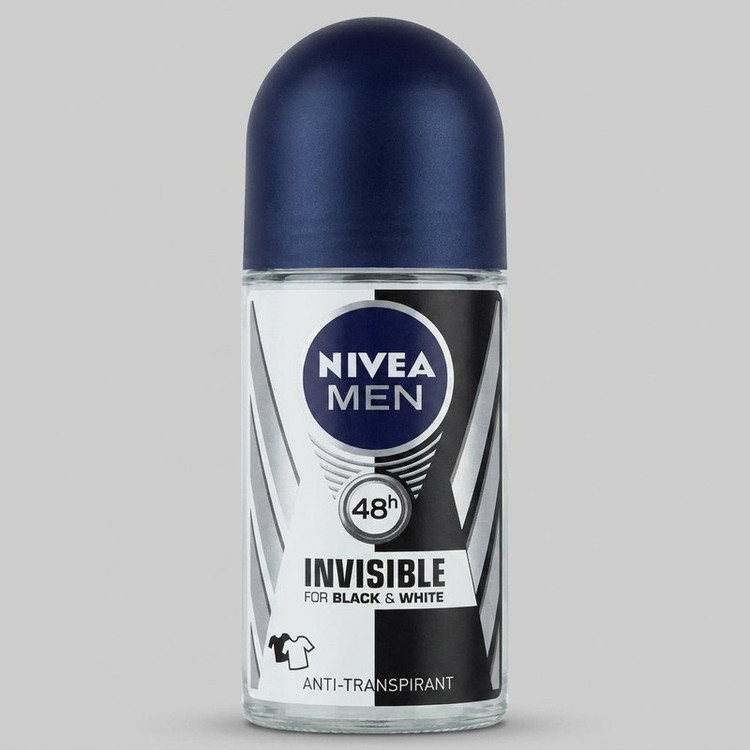 رول ضد تعریق مردانه نیوآ مدل Invisible Black And White حجم 50 میلی لیتر