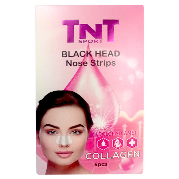 چسب پاک کننده بینی تی ان تی اسپورت مدل COLLAGEN بسته 6عددی